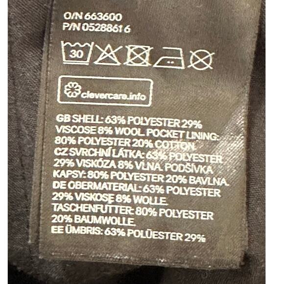 H&M black side gold stripe tuxedo pants size 33R - Picture 4 of 9